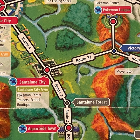 2013 Pokemon X Y The Official Kalos Region MAP & Matchup Chart Nintendo 3DS - Picture 5 of 10